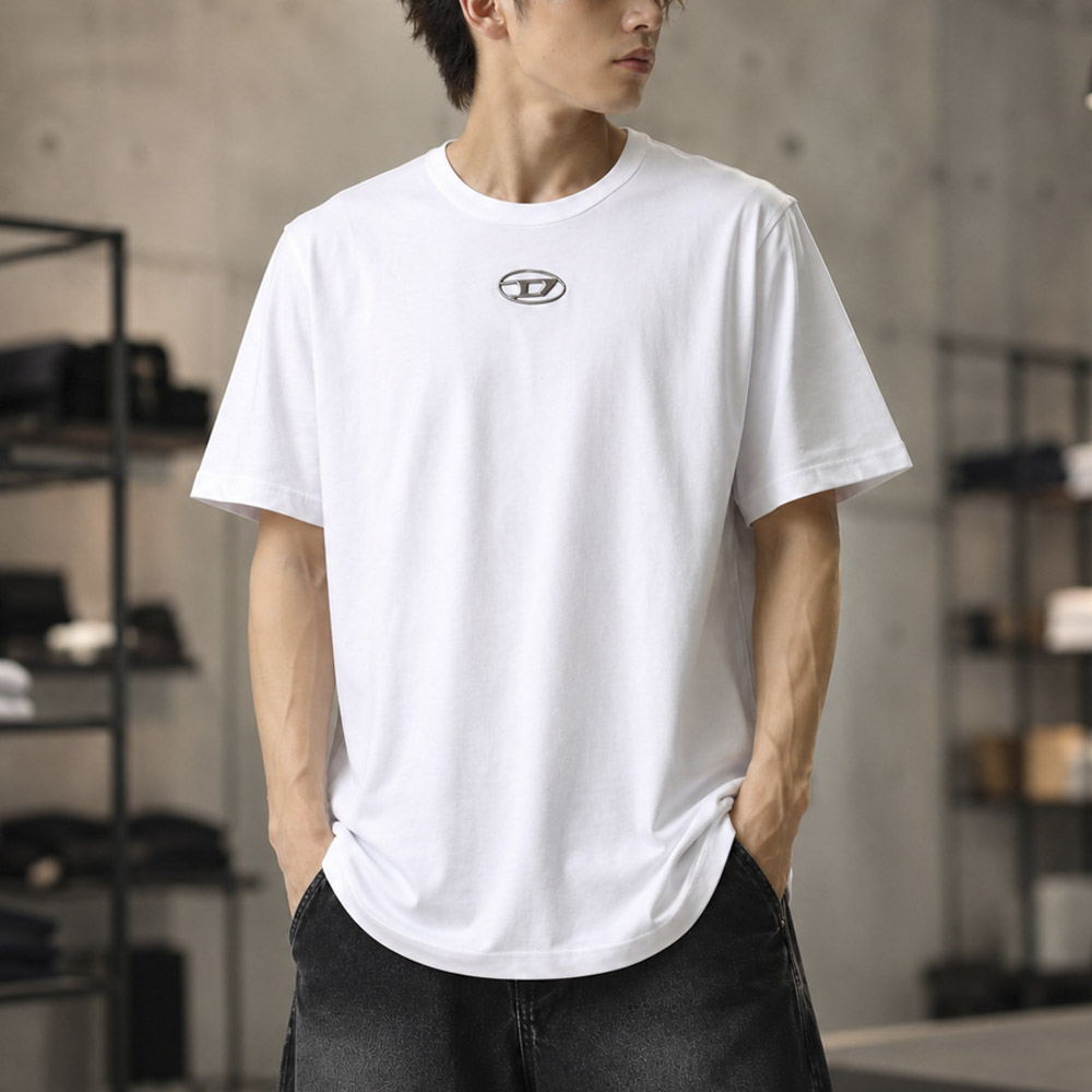 ディーゼル DIESEL メンズトップス T-shirt with metallic Oval D A178800CLBR【FITHOUSE ONLINE SHOP】