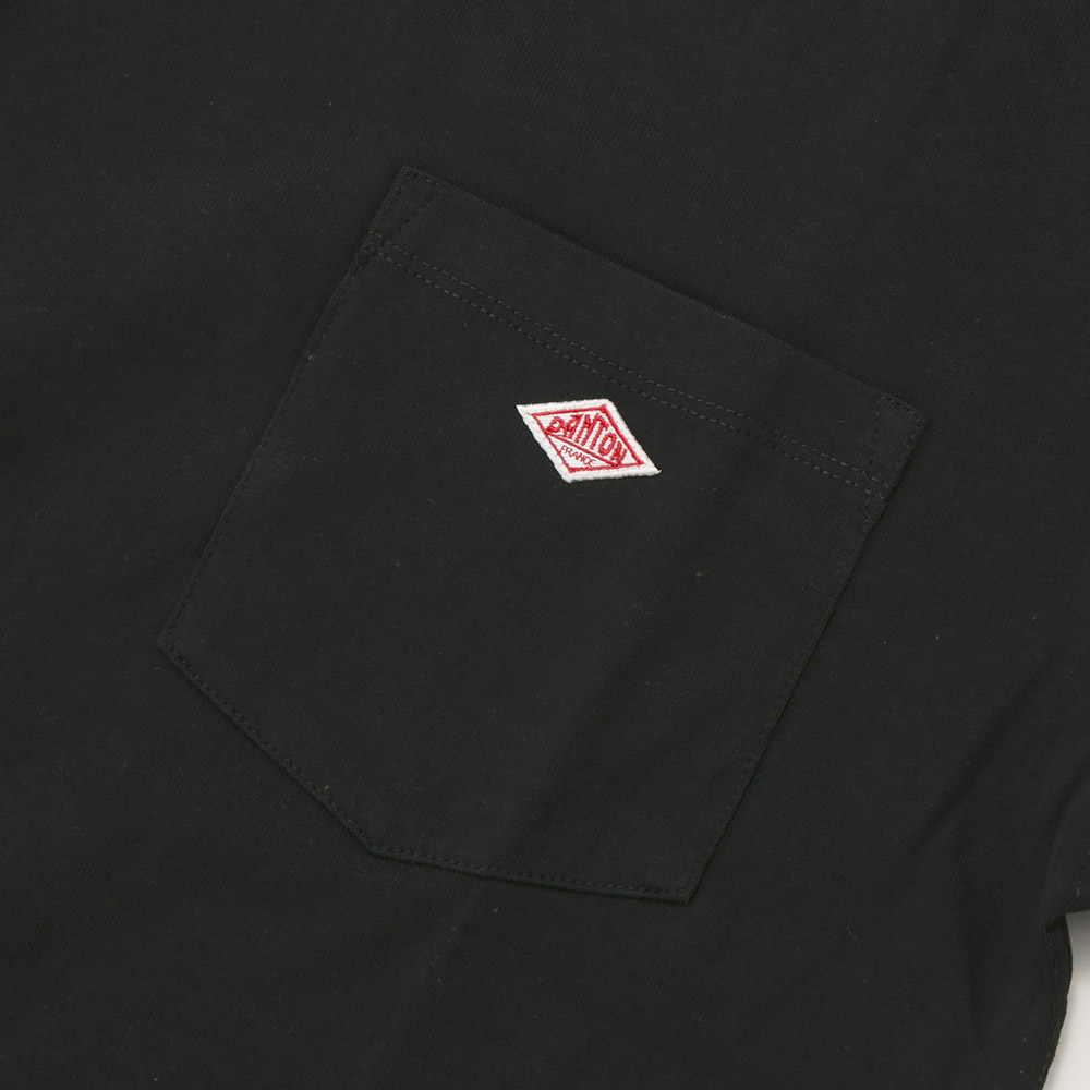 DANTON ダントン クルーネック 胸ポケットTシャツ JD-9041/ブラック【FITHOUSE ONLINE SHOP】