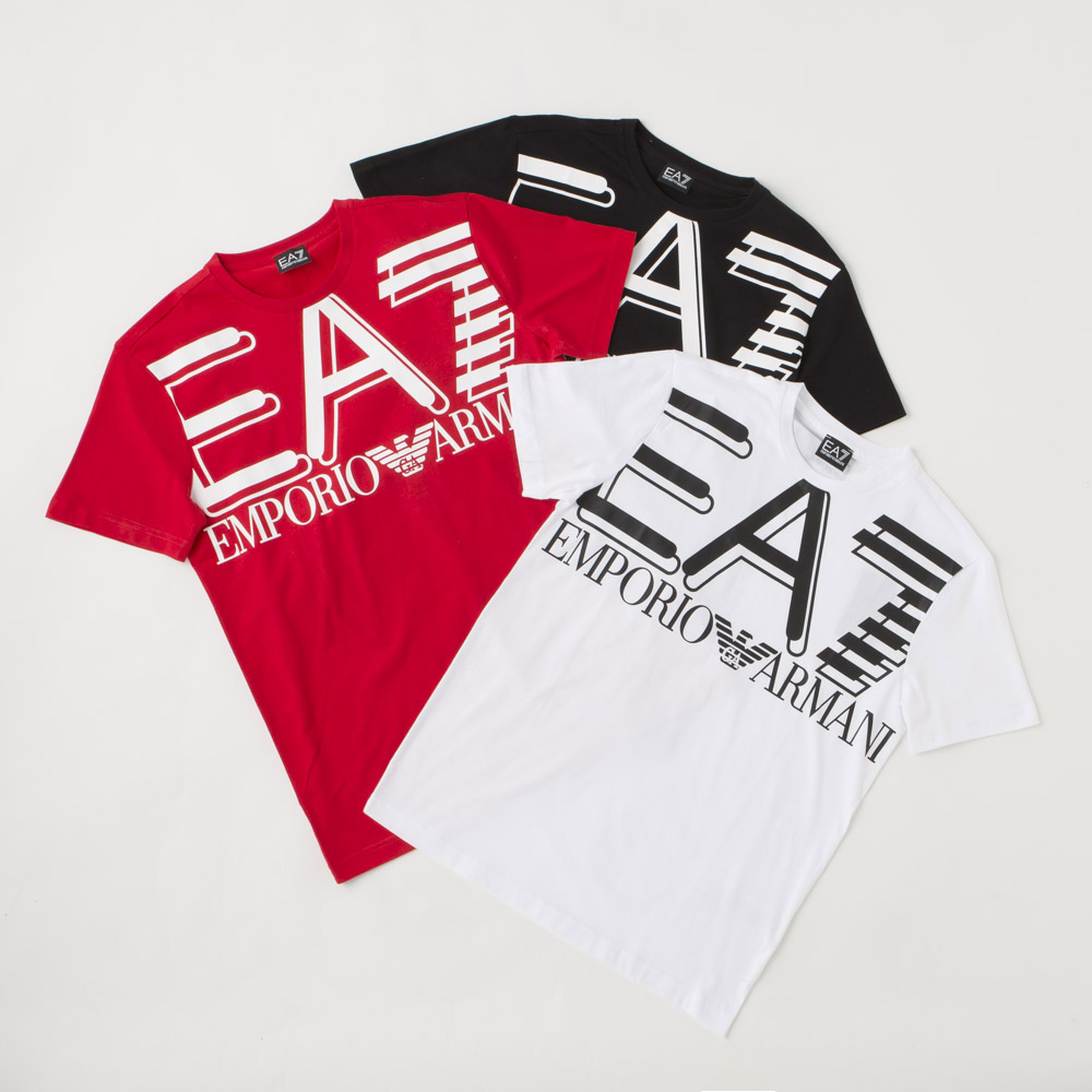 イーエーセブン EA7 メンズトップス 胸デカロゴ半袖Tシャツ 3HPT09 PJ02Z【FITHOUSE ONLINE SHOP】
