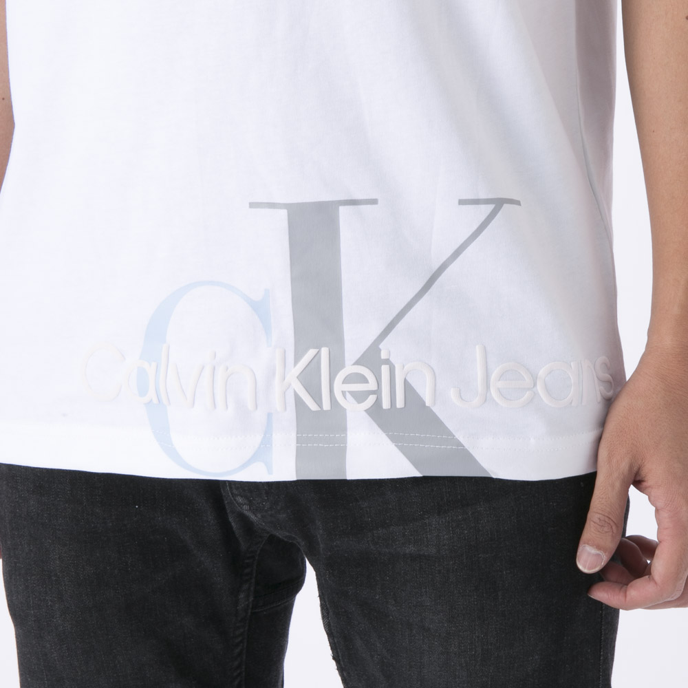 カルバンクラインジーンズ Calvin Klein Jeans メンズトップス CUT OFF TWO TONE MONOGRAM TEE J30J319719【FITHOUSE ONLINE SHOP】