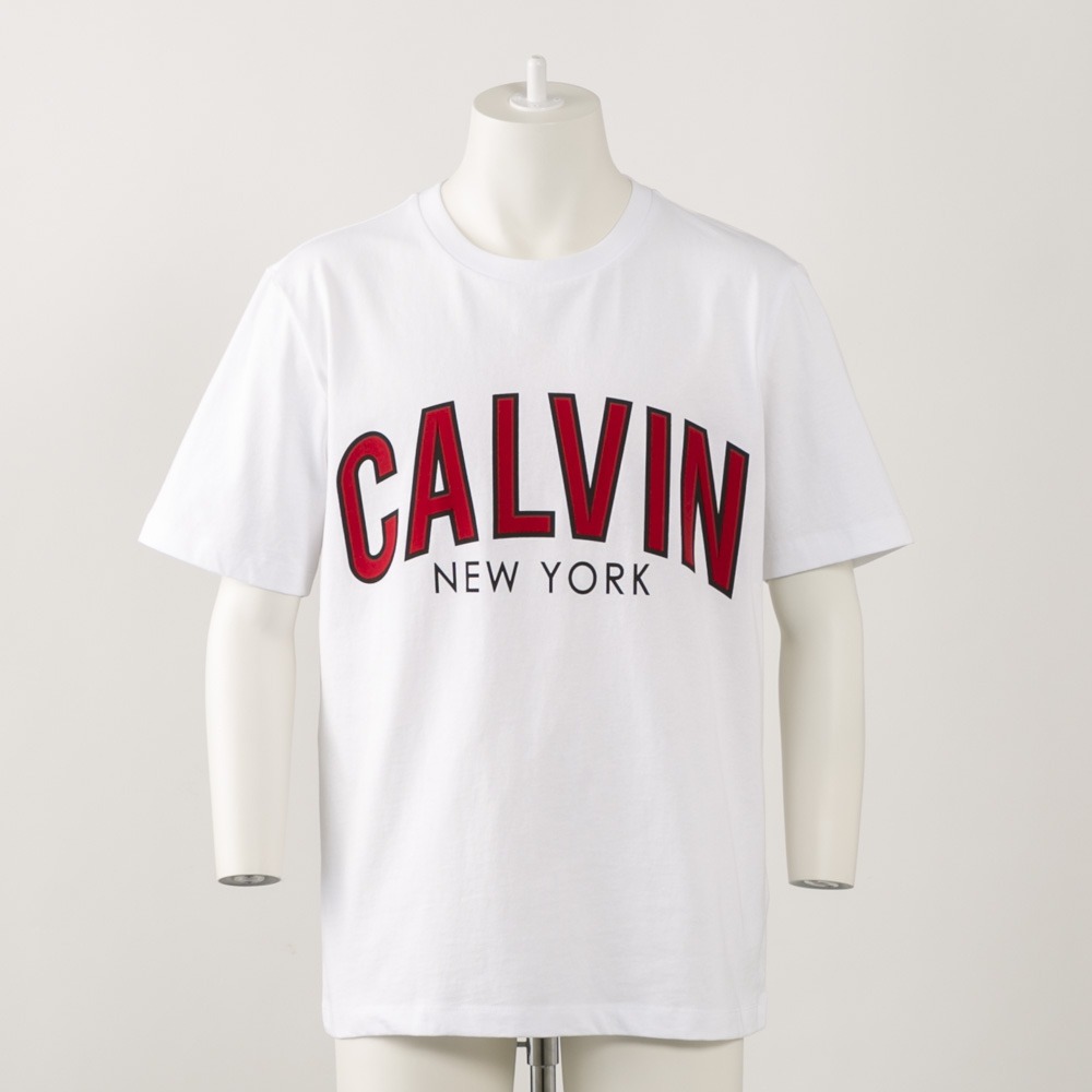 カルバンクラインジーンズ Calvin Klein Jeans トップス ＭCURVEDロゴＴシャツ J30J312121 112 ホワイト【FITHOUSE ONLINE SHOP】