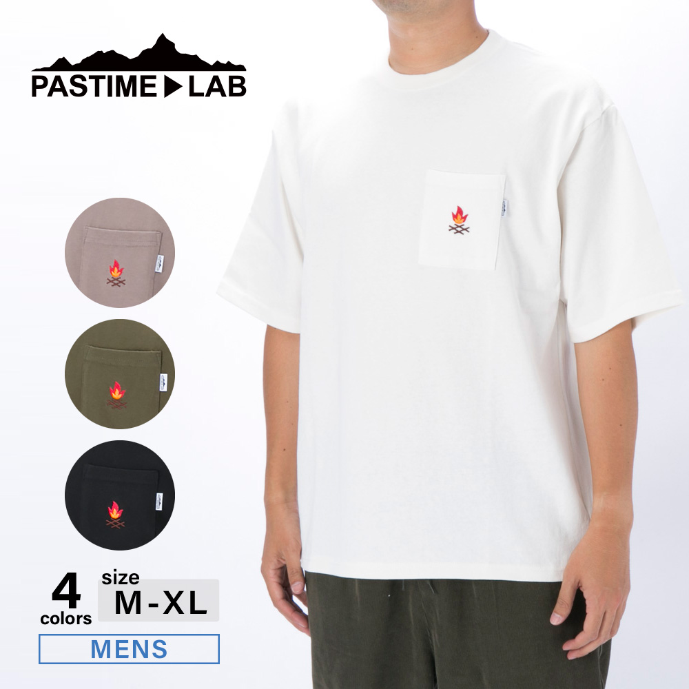 パスタイムラボ PASTIME?LAB メンズトップス 焚火刺繍Tシャツ PTL-1-0095【FITHOUSE ONLINE SHOP】