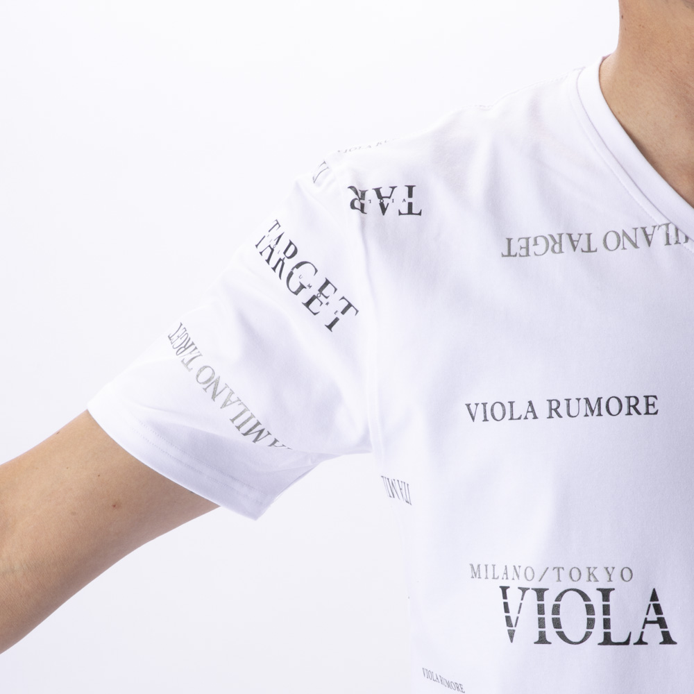 ヴィオラ VIOLA メンズトップス 総柄プリント 半袖Tシャツ Y52318-3-1【FITHOUSE ONLINE SHOP】