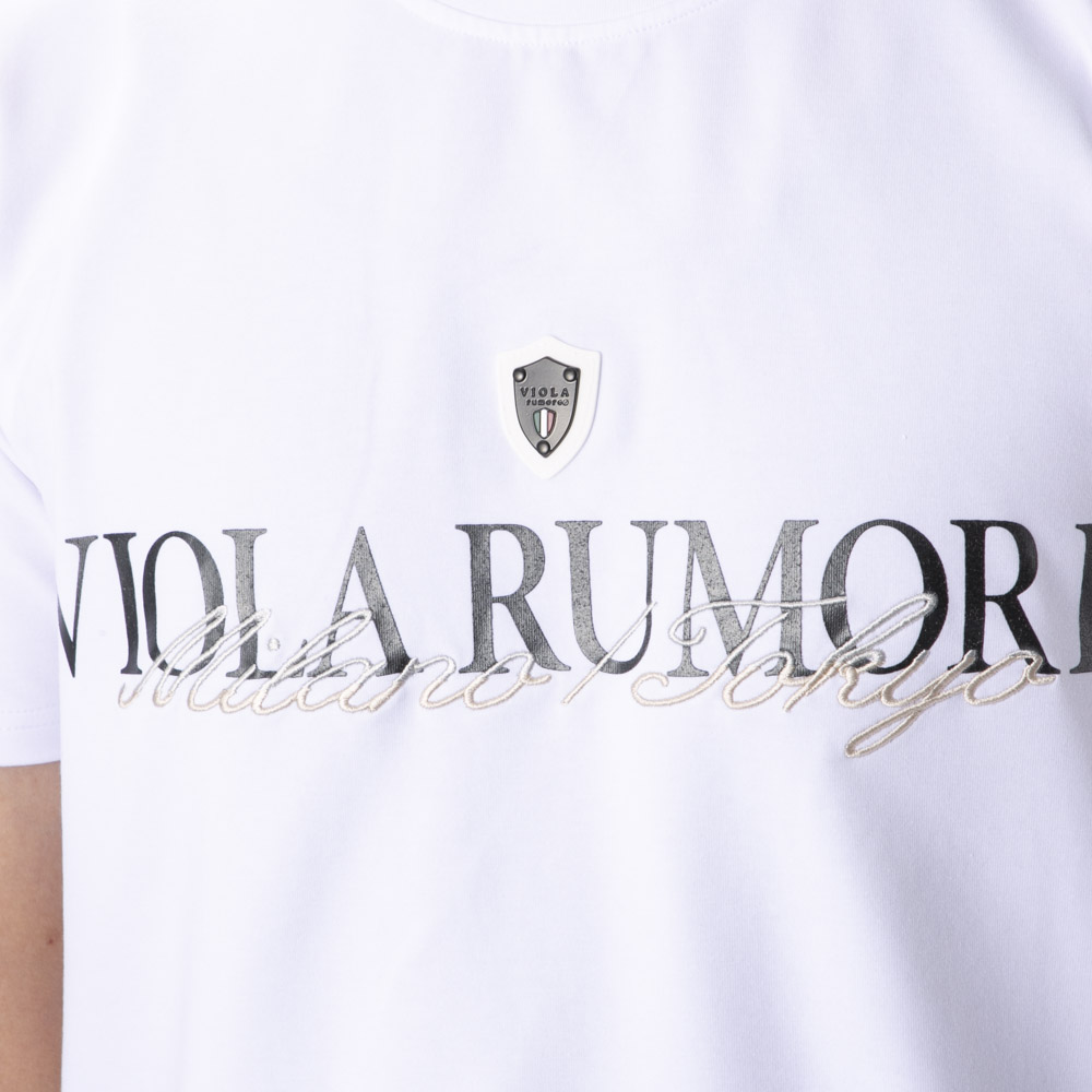 ヴィオラ VIOLA メンズトップス 刺しゅうプリント クルーTシャツ Y52315-3-1【FITHOUSE ONLINE SHOP】