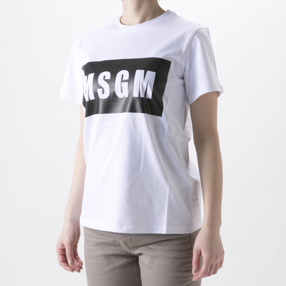 エムエスジーエム MSGM レディーストップス MSGMデカロゴTシャツ 