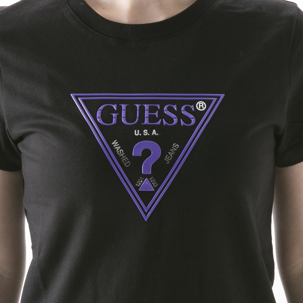 ゲス GUESS レディーストップス GUE･21SＭトライアングルロゴTシャツ YL2K8406K【FITHOUSE ONLINE SHOP】