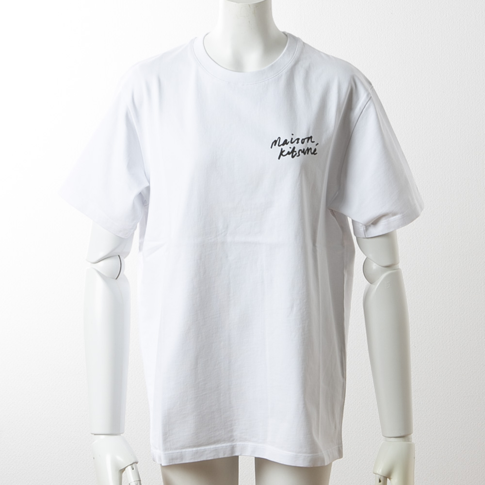 メゾンキツネ Maison Kitsune メンズトップス ミニ ハンドライティング クラッシック Tシャツ IM00130KJ0035【FITHOUSE ONLINE SHOP】