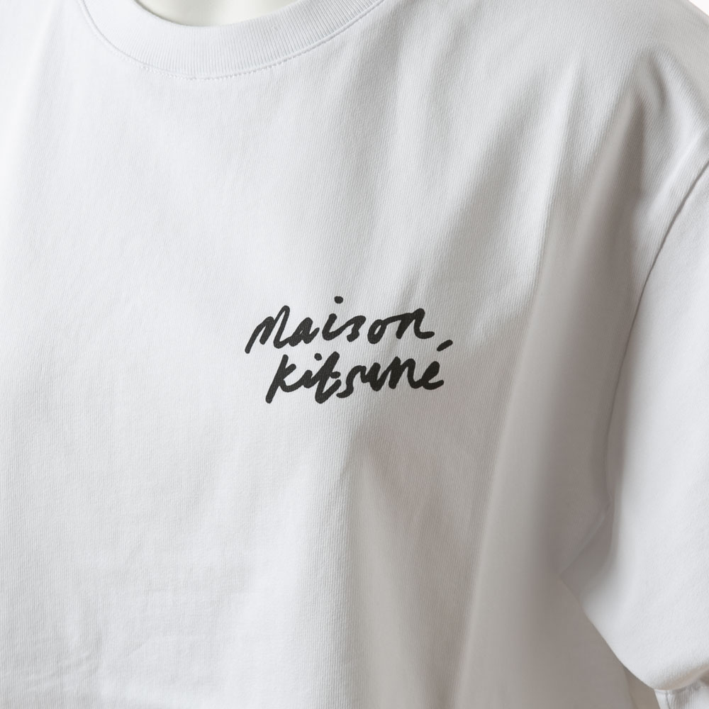 メゾンキツネ Maison Kitsune メンズトップス ミニ ハンドライティング クラッシック Tシャツ IM00130KJ0035【FITHOUSE ONLINE SHOP】