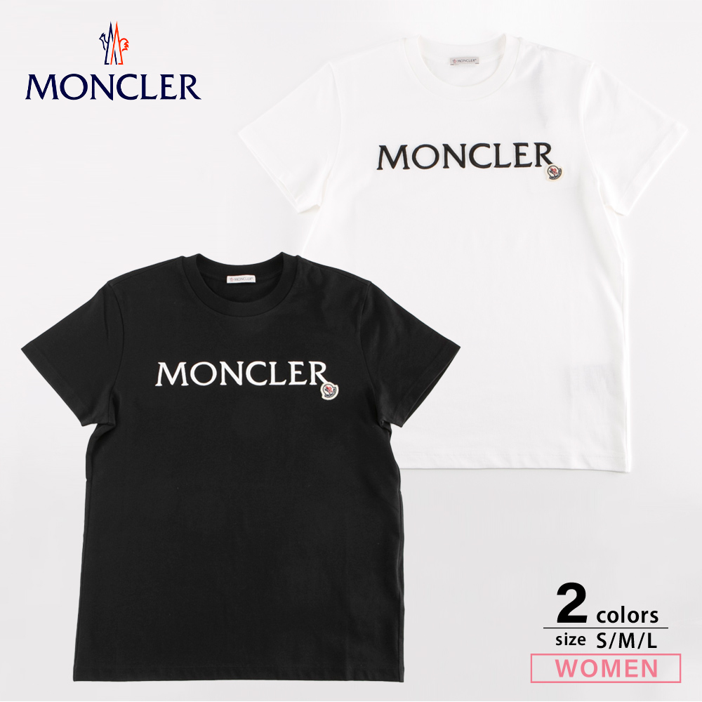 モンクレール MONCLER レディーストップス Logo Slim T-Shirts 8C000 ...