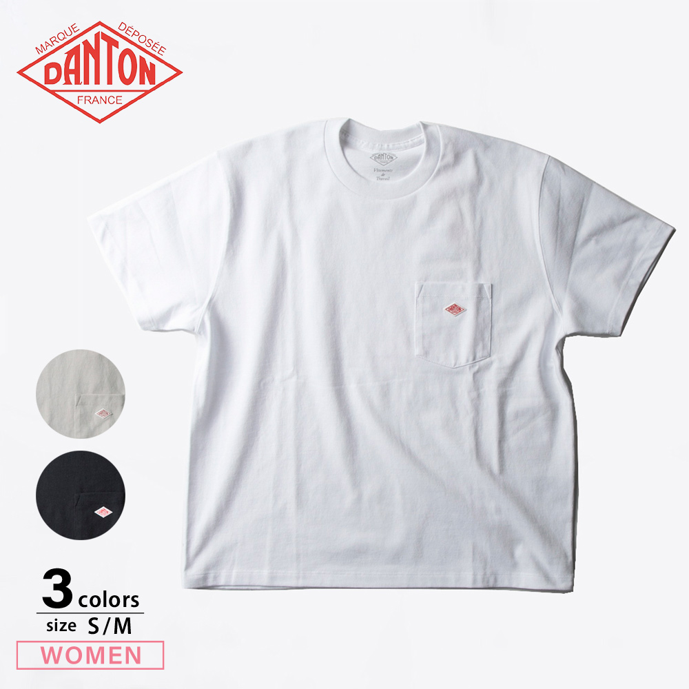 ダントン DANTON レディーストップス PLAIN SHORT SLEEVE POCKET T-SHIRT #DT-C0197 TCB【FITHOUSE ONLINE SHOP】