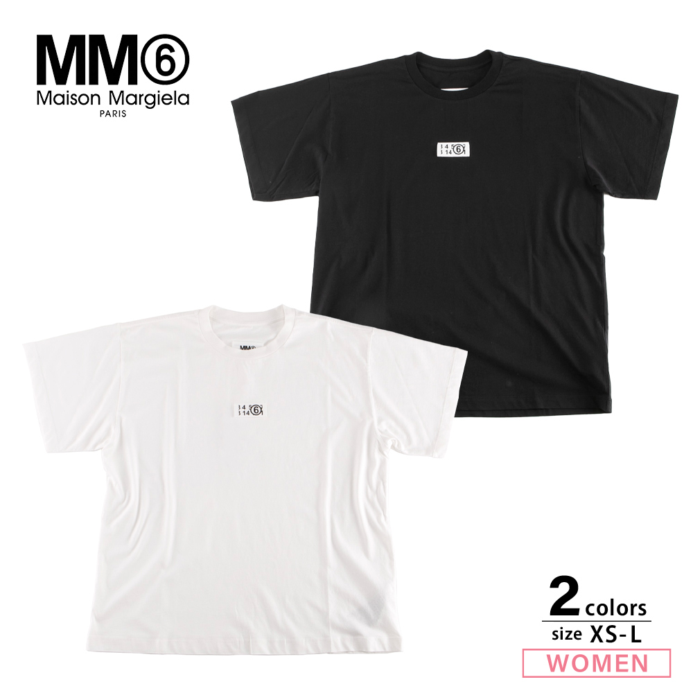 MM6 プリントTシャツ オーバーサイズ ブラック
