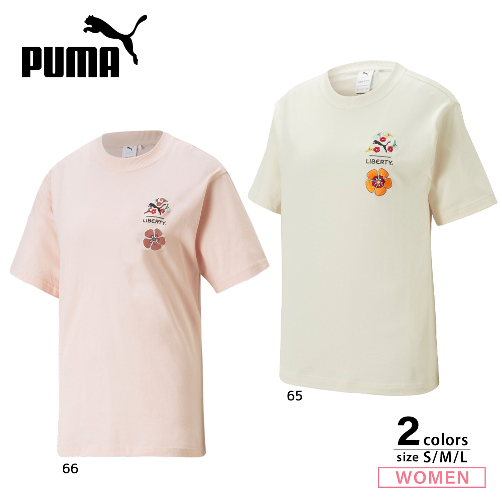 プーマ PUMA レディーストップス PUMA X LIBERTY グラフィック Tシャツ