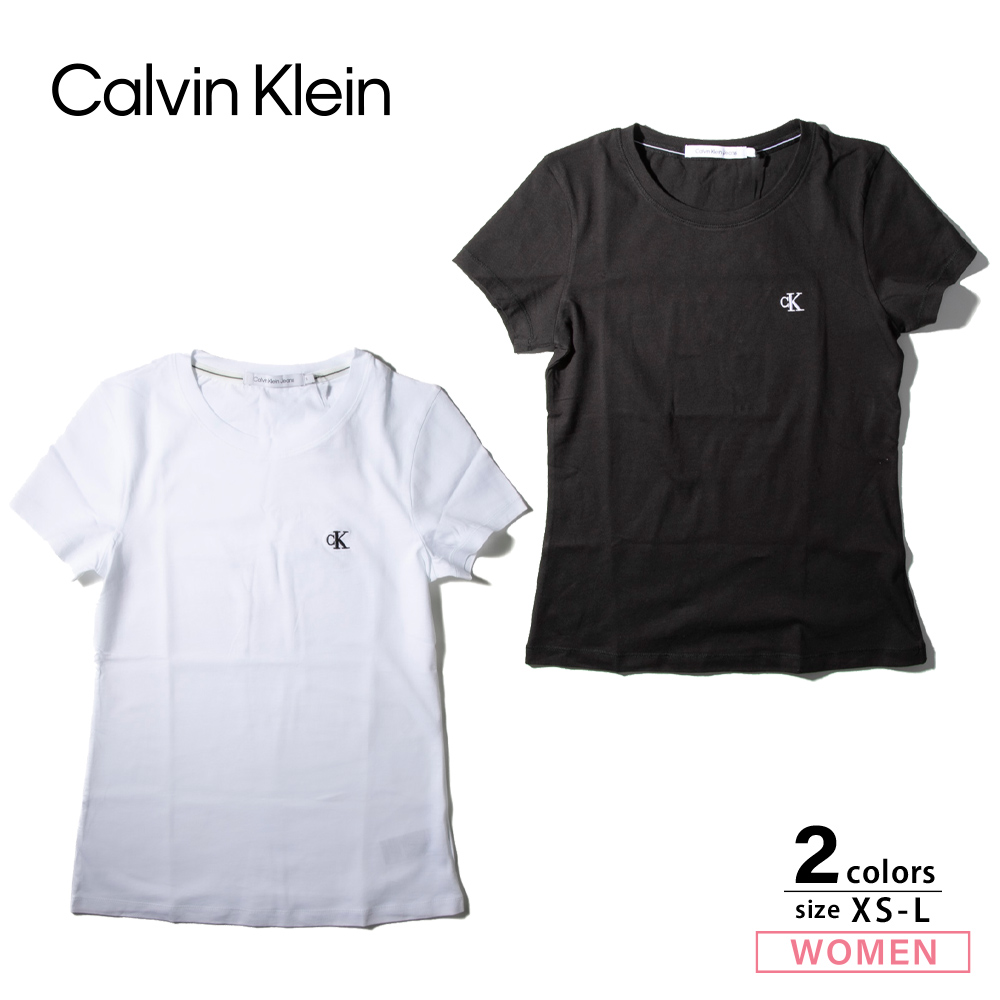 カルバンクラインジーンズ Calvin Klein Jeans レディーストップス EMBROIDERY SLIM TEE J20J212883【FITHOUSE ONLINE SHOP】