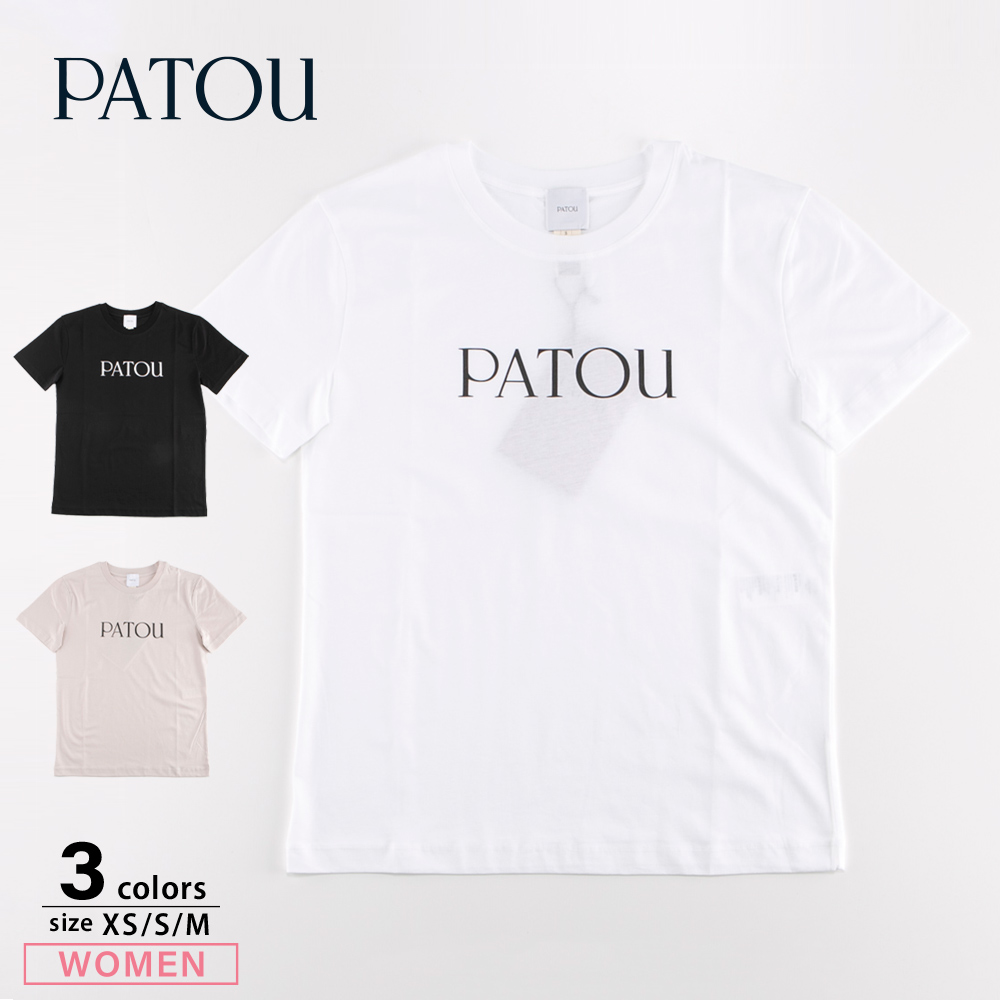 パトゥ PATOU レディーストップス オーガニックコットン ロゴTシャツ 