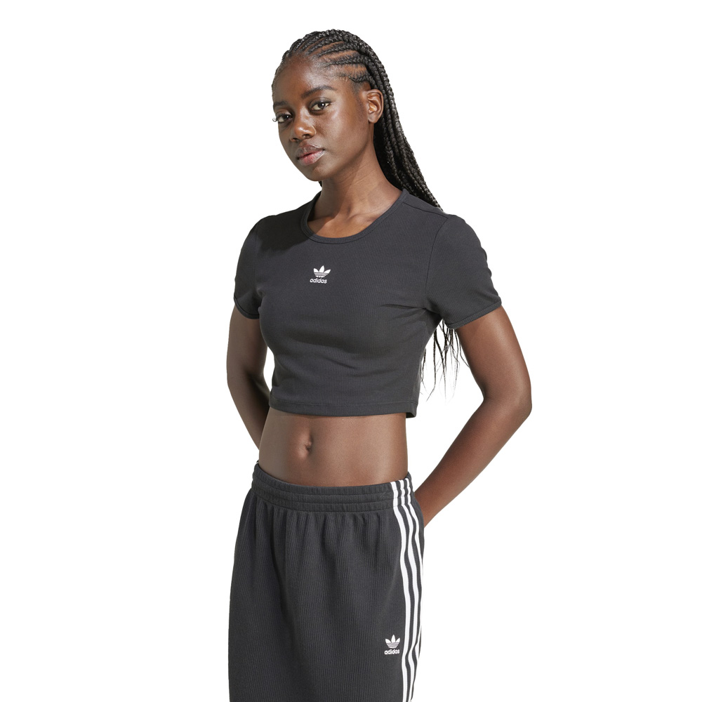 アディダスオリジナルス adidas originals レディーストップス エッセンシャルズ リブ Tシャツ IY9664【FITHOUSE ONLINE SHOP】