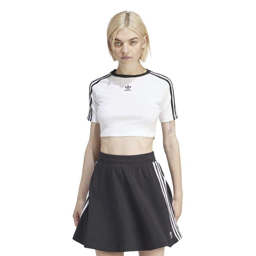 アディダスオリジナルス adidas originals レディーストップス スリーストライプス 半袖 ベビー Tシャツ IP0662【FITHOUSE ONLINE SHOP】