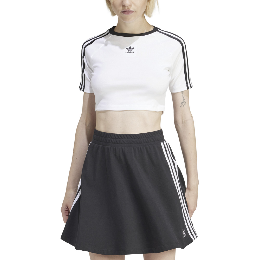 アディダスオリジナルス adidas originals レディーストップス スリーストライプス 半袖 ベビー Tシャツ IP0662【FITHOUSE ONLINE SHOP】