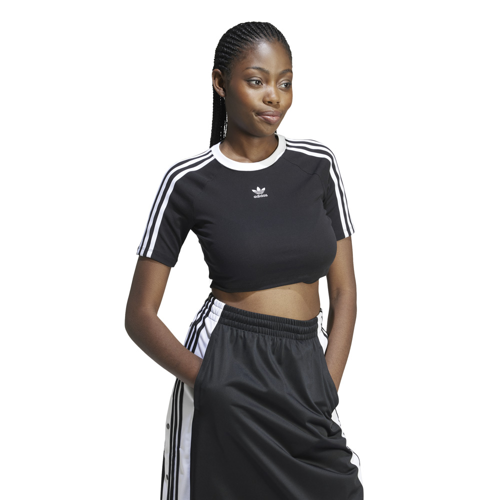 アディダスオリジナルス adidas originals レディーストップス スリーストライプス 半袖 ベビー Tシャツ IU2532【FITHOUSE ONLINE SHOP】