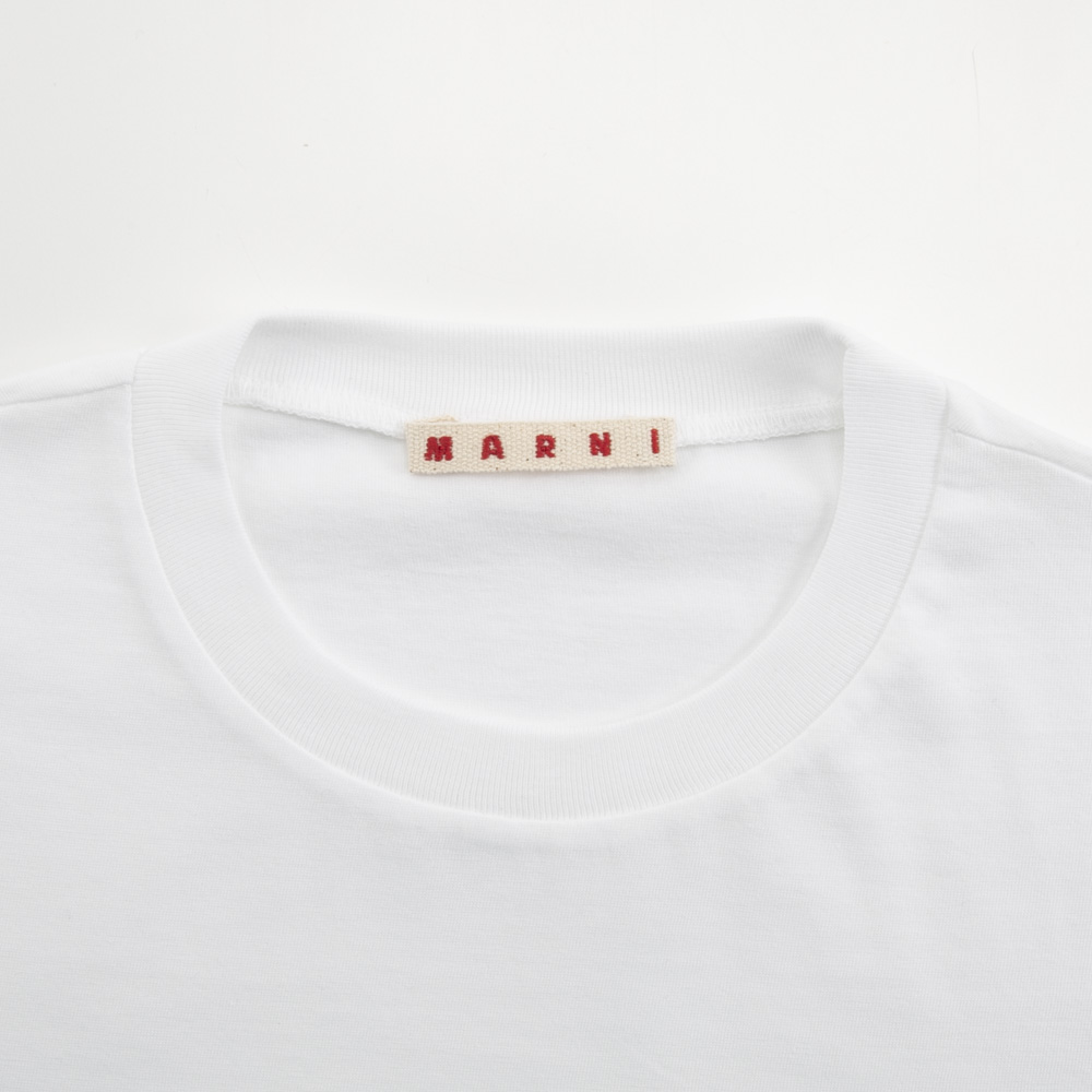 マルニ MARNI マルニキッズ レディーストップス  胸ロゴプリントT クルーネックT MT290F M01601 0M100【FITHOUSE ONLINE SHOP】