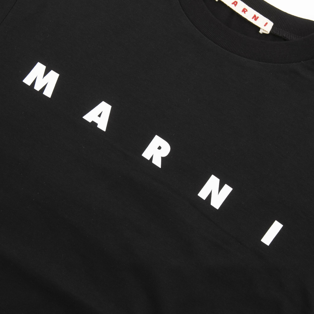マルニ MARNI マルニキッズ レディーストップス  胸ロゴプリントT クルーネックT MT290F M01601 0M900【FITHOUSE ONLINE SHOP】