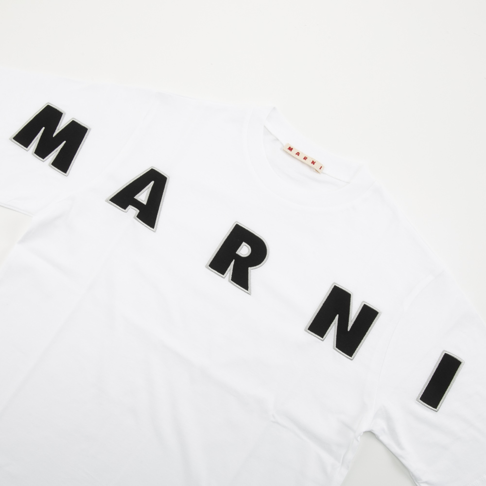 マルニ MARNI マルニキッズ レディーストップス  ビッグロゴプリントT MT303F M01733 0M100【FITHOUSE ONLINE SHOP】
