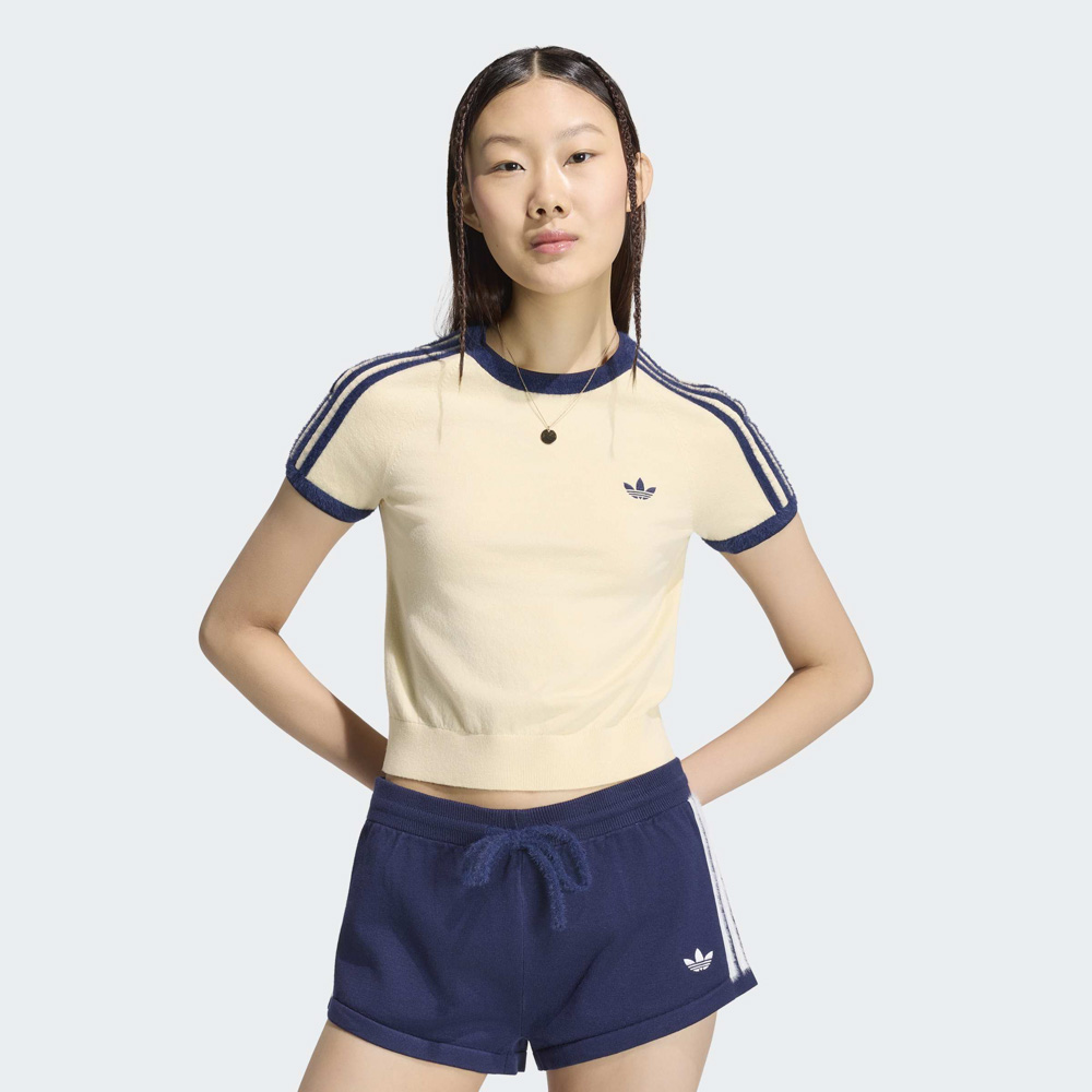 アディダスオリジナルス adidas originals レディーストップス レース カリ 半袖 Tシャツ KNITTED TEE KS7376【FITHOUSE ONLINE SHOP】