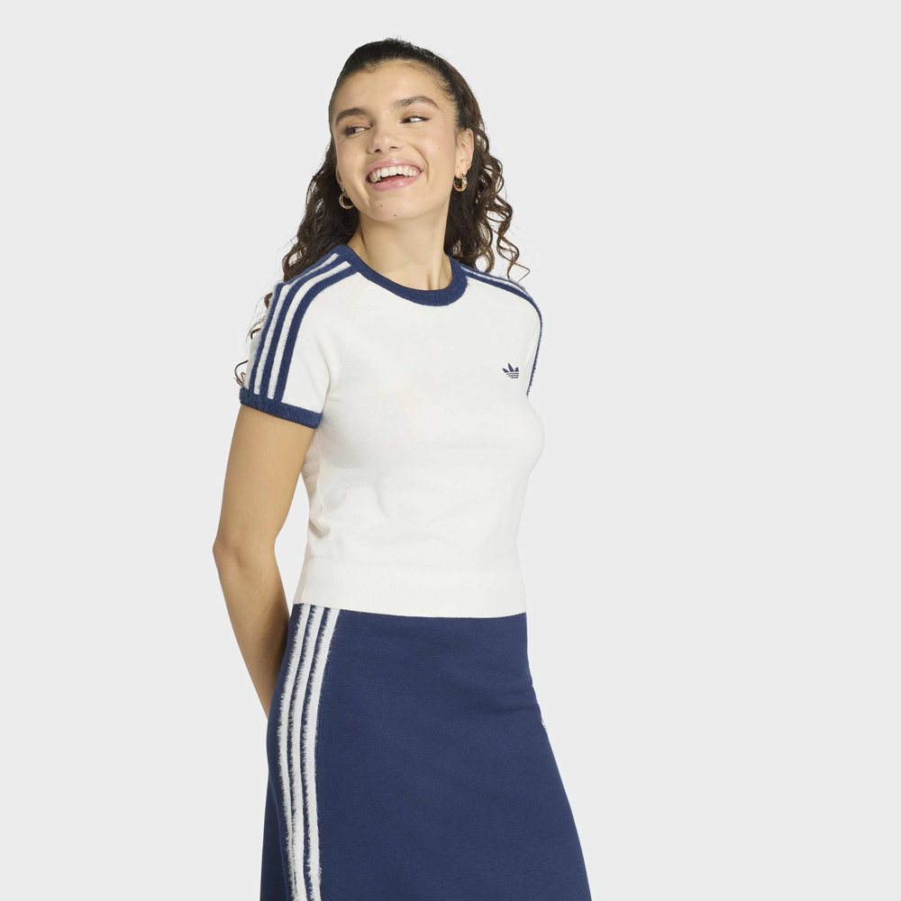 アディダスオリジナルス adidas originals レディーストップス レース カリ 半袖 Tシャツ KNITTED TEE KS9952【FITHOUSE ONLINE SHOP】
