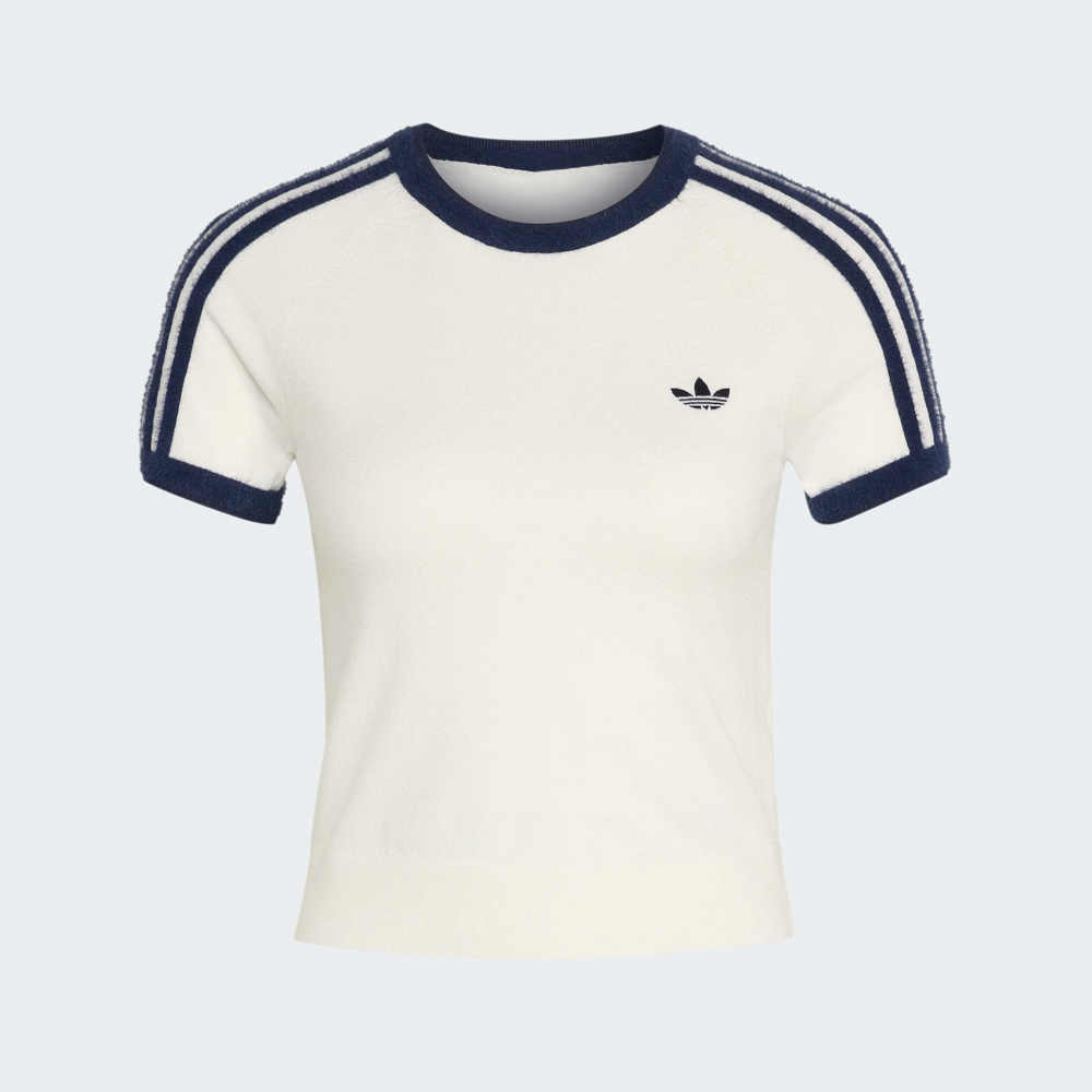 アディダスオリジナルス adidas originals レディーストップス レース カリ 半袖 Tシャツ KNITTED TEE KS9952【FITHOUSE ONLINE SHOP】