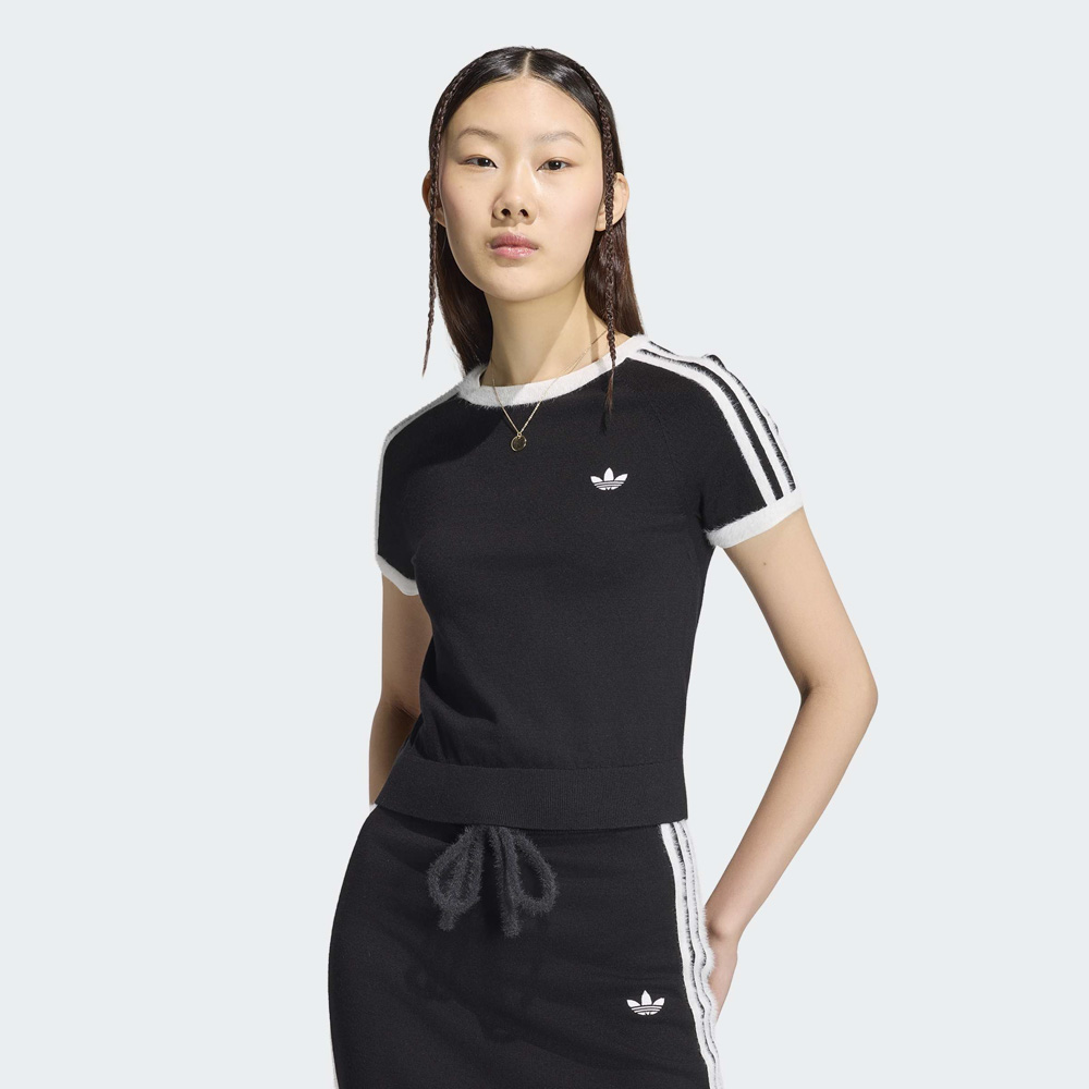 アディダスオリジナルス adidas originals レディーストップス レース カリ 半袖 Tシャツ KNITTED TEE KS7375【FITHOUSE ONLINE SHOP】