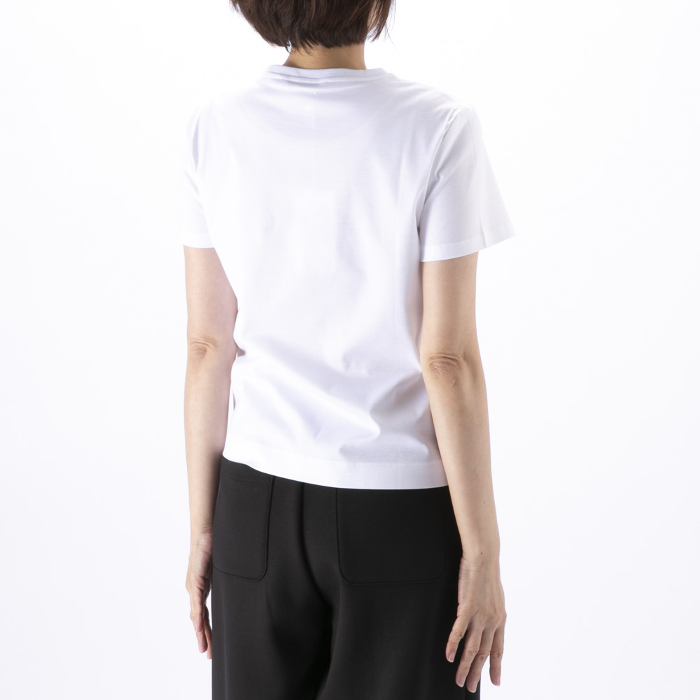 マックスマーラ MAXMARA レディーストップス ネリナ ピュアコットンクルーネックTシャツ 2511971018600001【FITHOUSE ONLINE SHOP】