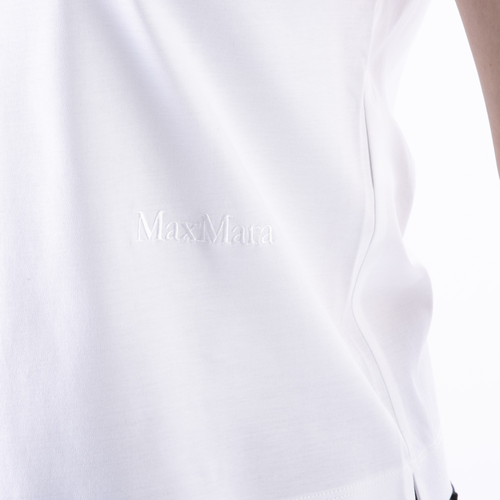 マックスマーラ MAXMARA レディーストップス ネリナ ピュアコットンクルーネックTシャツ 2511971018600001【FITHOUSE ONLINE SHOP】