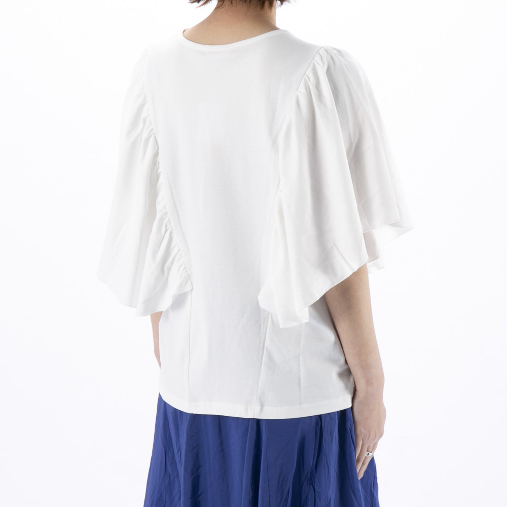 エルドアンジュ Aile de ange レディーストップス 袖フリルカットソー ADA2-0136F【FITHOUSE ONLINE SHOP】