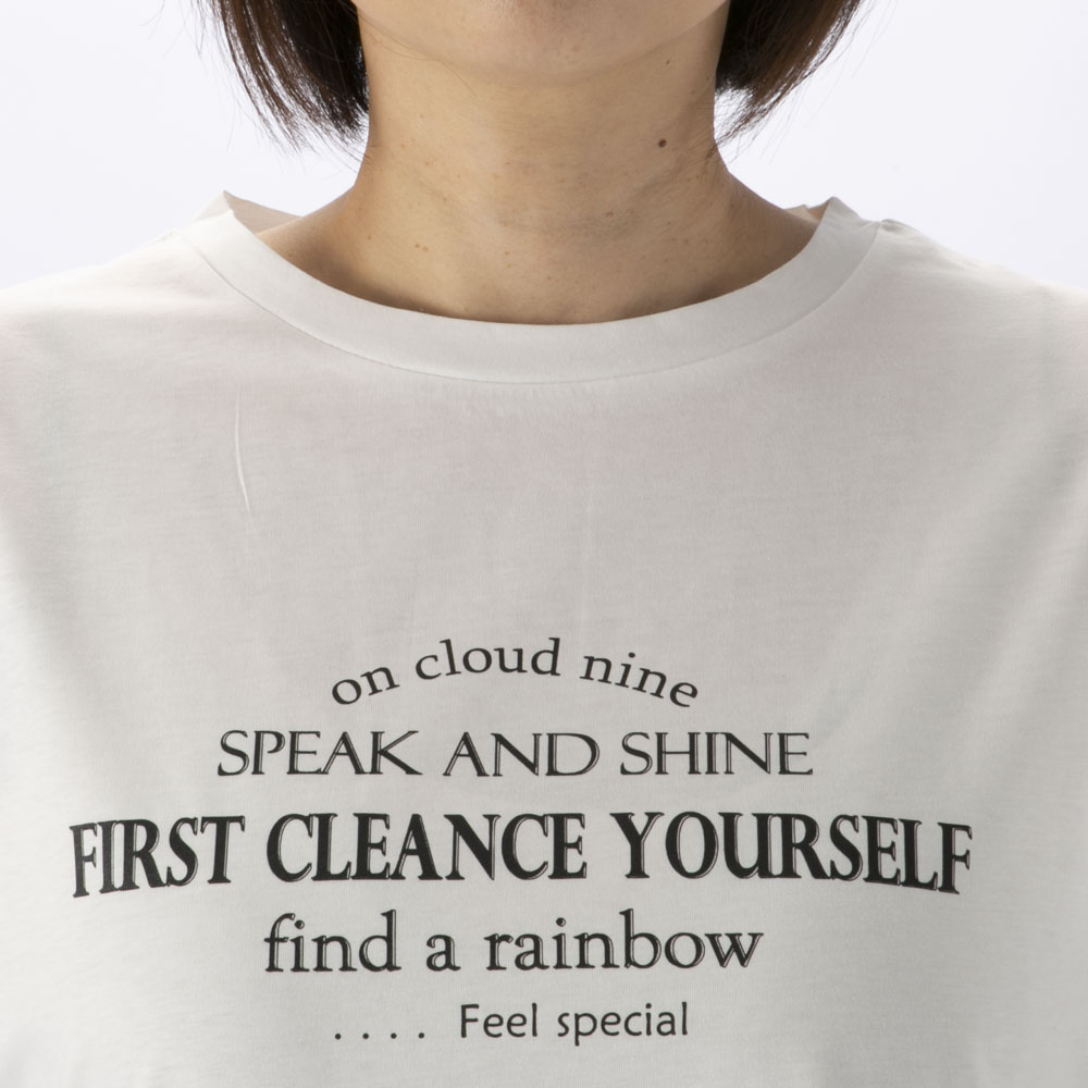 バントロア vingtrois レディーストップス ドライタッチコットン 英文ロゴTシャツ 980-23157【FITHOUSE ONLINE SHOP】