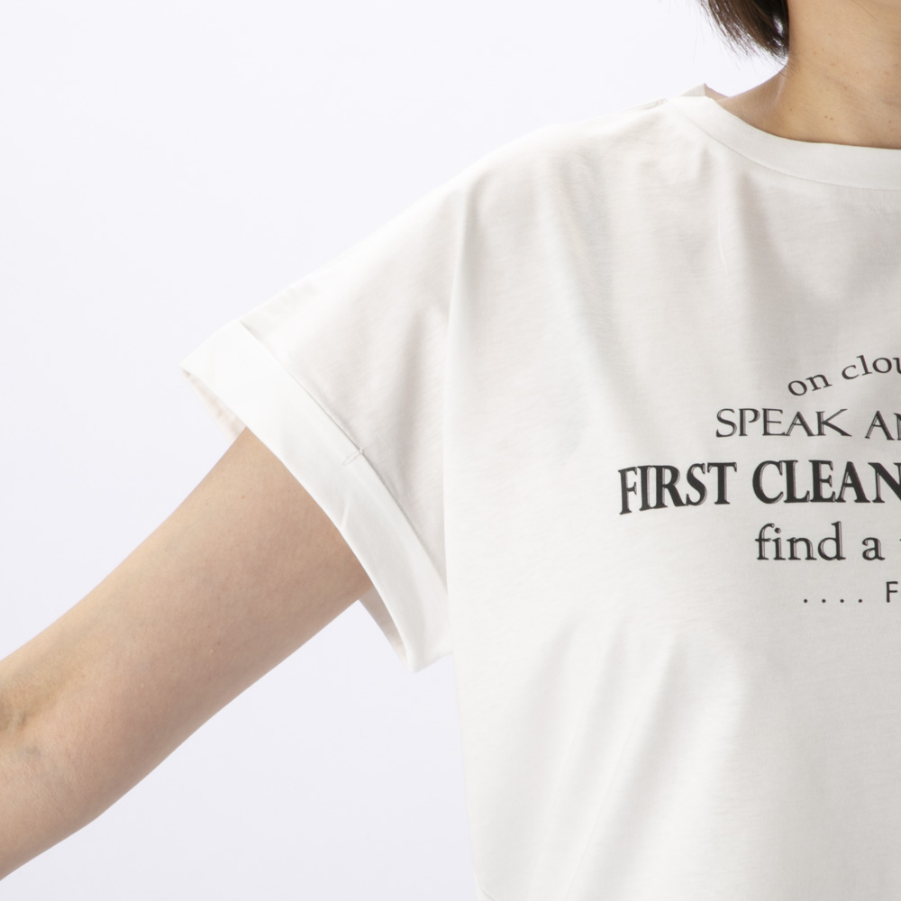 バントロア vingtrois レディーストップス ドライタッチコットン 英文ロゴTシャツ 980-23157【FITHOUSE ONLINE SHOP】