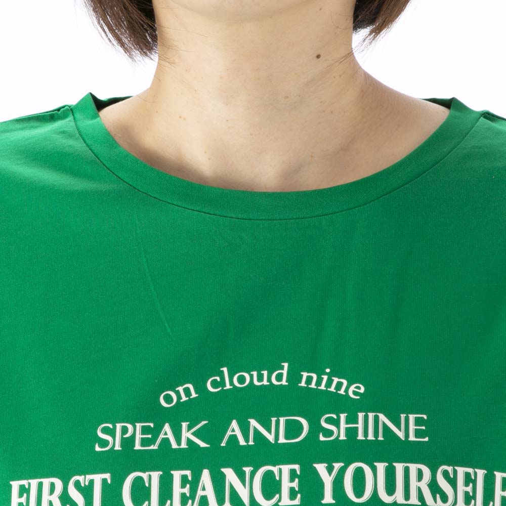 バントロア vingtrois レディーストップス ドライタッチコットン 英文ロゴTシャツ 980-23157【FITHOUSE ONLINE SHOP】