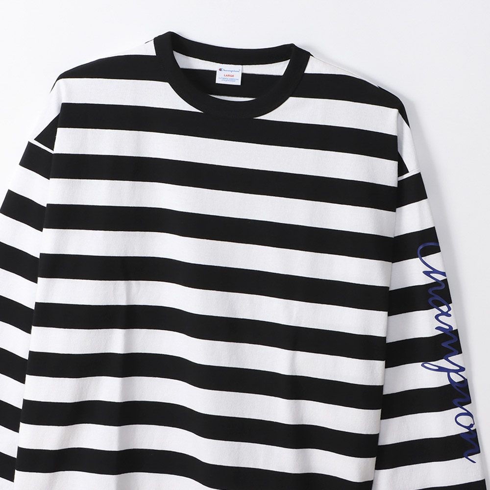 チャンピオン champion メンズトップス BORDER LONG SLEEVE T-SHIRT C3-V405【FITHOUSE ONLINE SHOP】