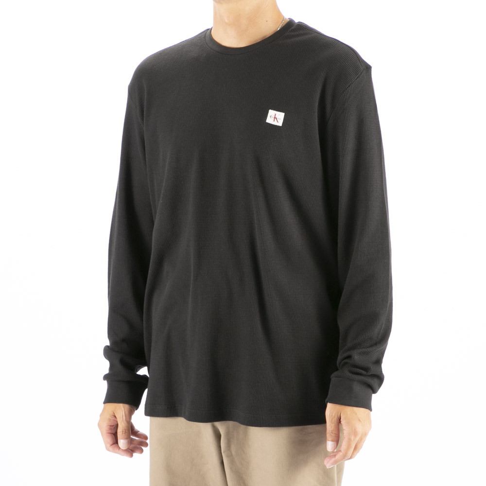 カルバンクラインジーンズ Calvin Klein Jeans メンズトップス 長袖 Long Sleeve Waffle T-shirt ロングスリーブワッフルバッジクルーネックTシャツ LV0 40EM217 UB1【FITHOUSE ONLINE SHOP】