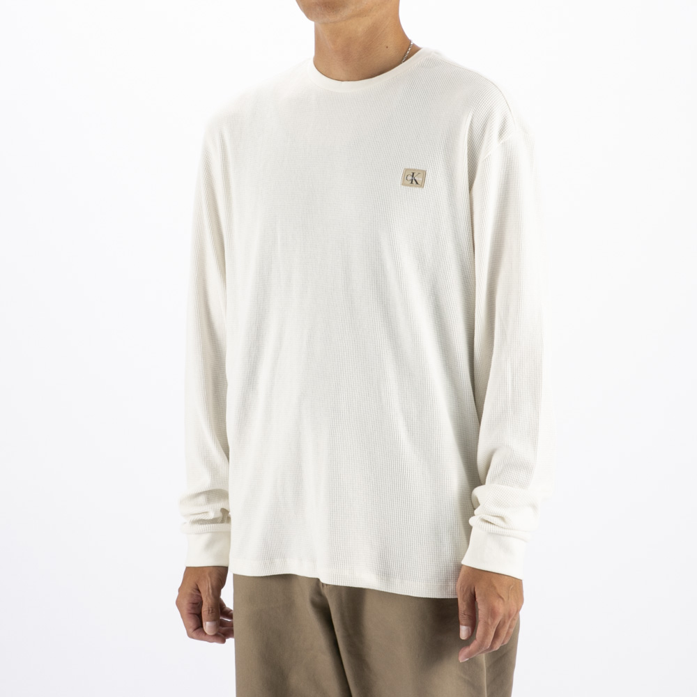 カルバンクラインジーンズ Calvin Klein Jeans メンズ 長袖 Long Sleeve Waffle T-shirt ロングスリーブワッフルバッジクルーネックTシャツ LV0 40EM217 YAS【FITHOUSE ONLINE SHOP】