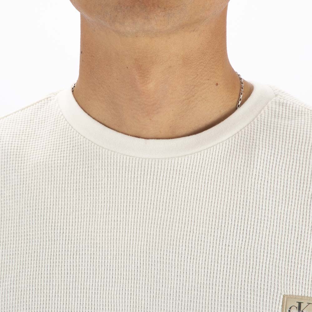 カルバンクラインジーンズ Calvin Klein Jeans メンズ 長袖 Long Sleeve Waffle T-shirt ロングスリーブワッフルバッジクルーネックTシャツ LV0 40EM217 YAS【FITHOUSE ONLINE SHOP】