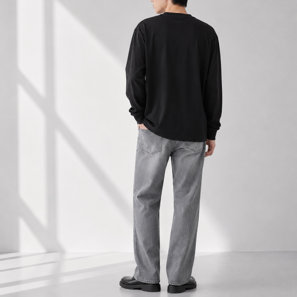 カルバンクラインジーンズ Calvin Klein Jeans メンズ 長袖Tシャツ ロングスリーブイージーモノグラムTシャツ LV04RD247GUB1【FITHOUSE ONLINE SHOP】