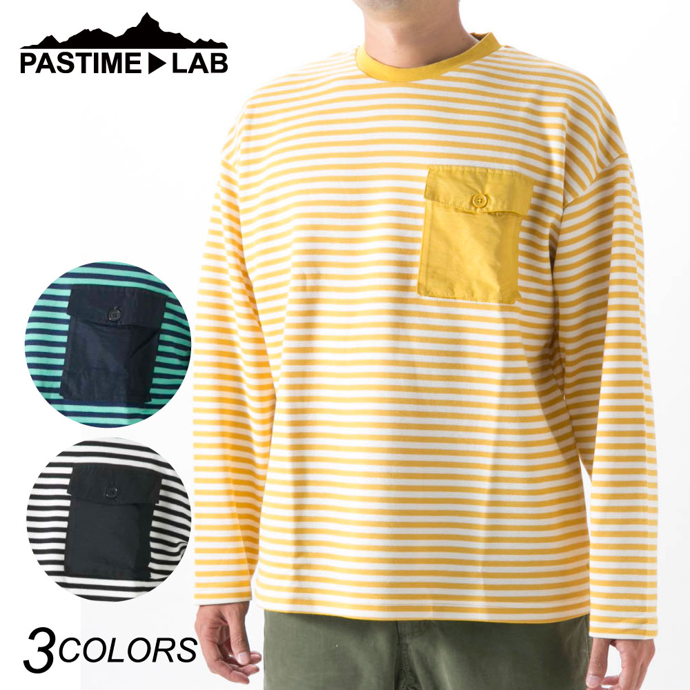 パスタイムラボ PASTIME▶LAB メンズトップス 鹿の子ボーダー L/S PTL-1-0065【FITHOUSE ONLINE SHOP】