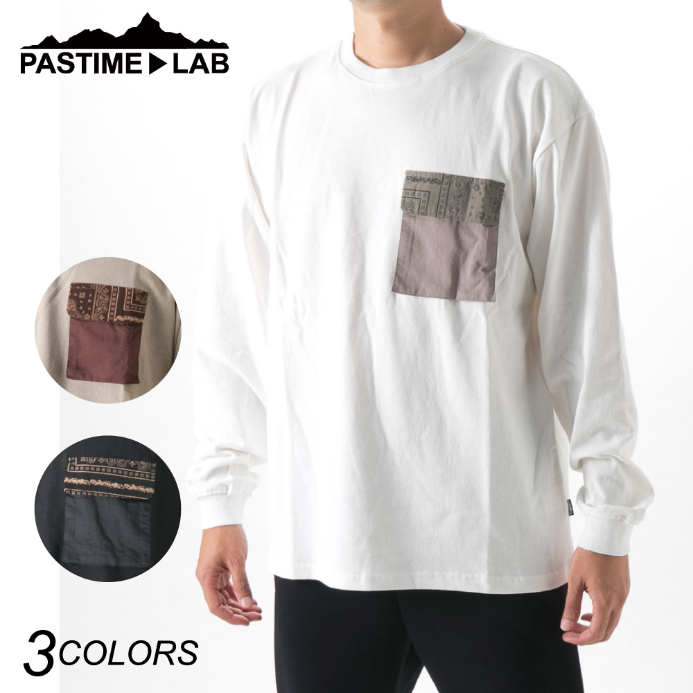 パスタイムラボ PASTIME▶LAB メンズトップス 立体ポケットペイズリー使いロンT PTL-1-0069【FITHOUSE ONLINE SHOP】