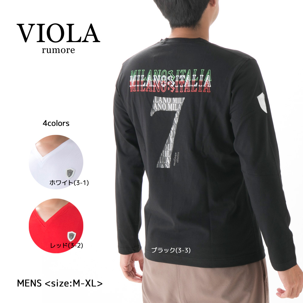 ヴィオラ VIOLA メンズトップス バックプリント V/N 21111【FITHOUSE ONLINE SHOP】