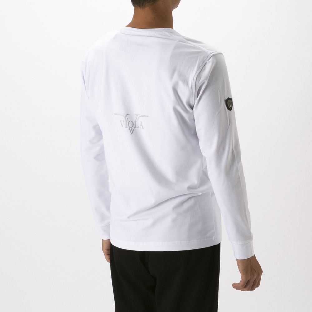 ヴィオラ VIOLA メンズトップス クルーネック プリント ラインストーン 長袖Tシャツ Y62107【FITHOUSE ONLINE SHOP】