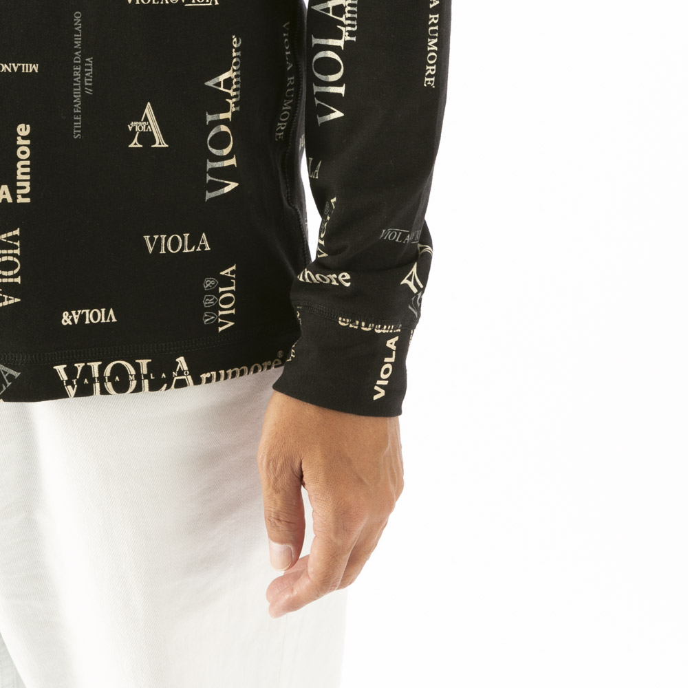 ヴィオラ VIOLA メンズトップス Vネック 総柄ロゴ 長袖Tシャツ Y62106【FITHOUSE ONLINE SHOP】