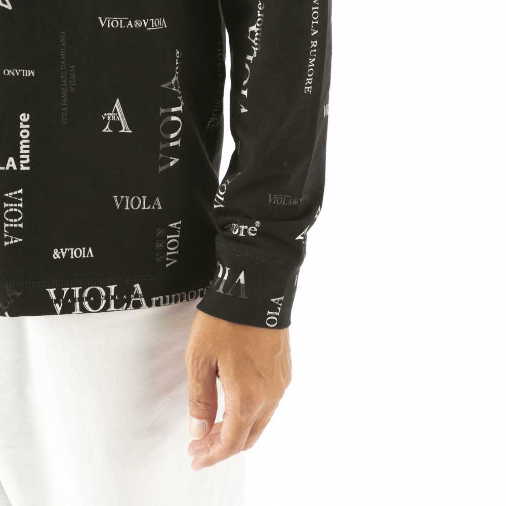 ヴィオラ VIOLA メンズトップス Vネック 総柄ロゴ 長袖Tシャツ Y62106【FITHOUSE ONLINE SHOP】