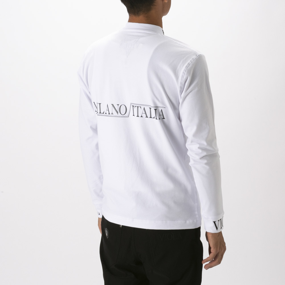 ヴィオラ VIOLA メンズトップス モックネック プリント 長袖Tシャツ Y62108【FITHOUSE ONLINE SHOP】