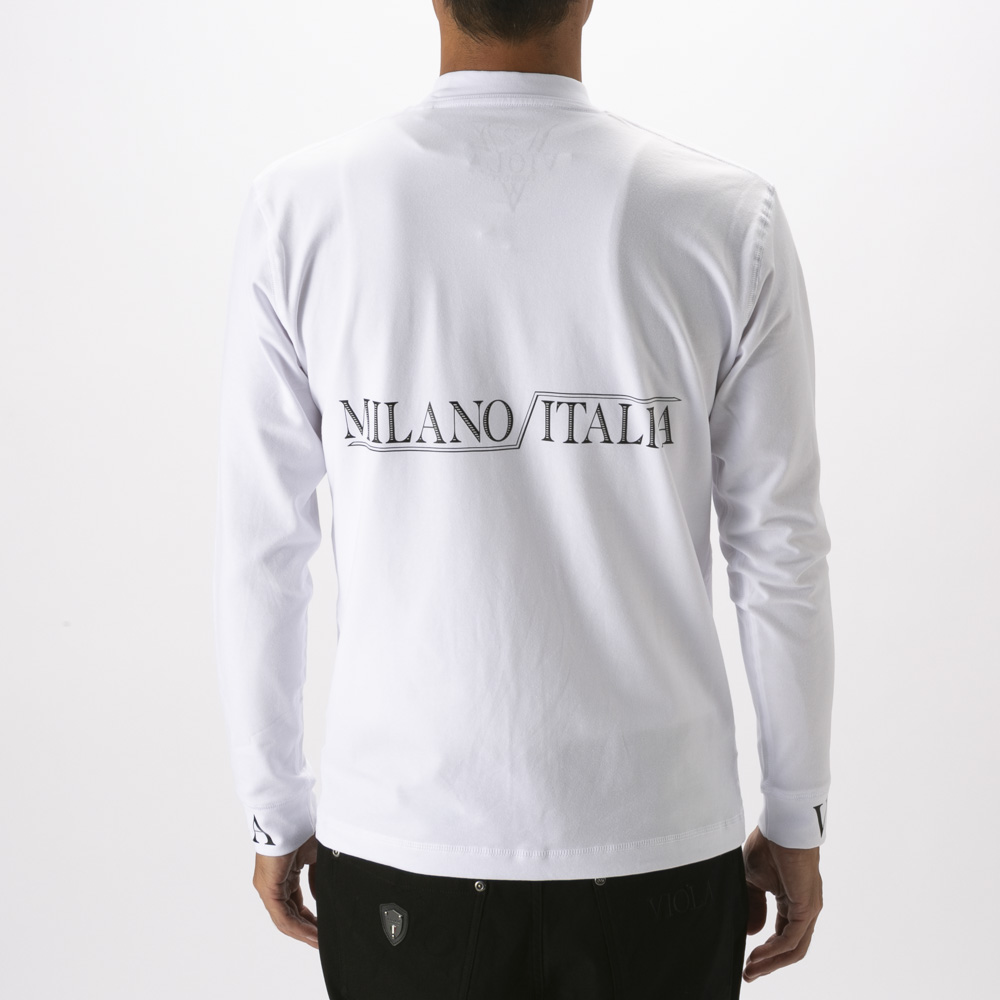 ヴィオラ VIOLA メンズトップス モックネック プリント 長袖Tシャツ Y62108【FITHOUSE ONLINE SHOP】