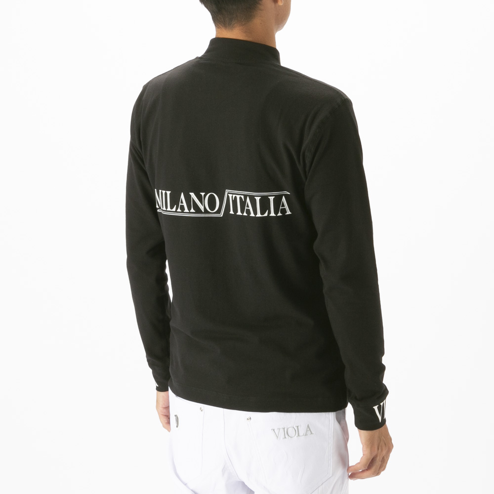 ヴィオラ VIOLA メンズトップス モックネック プリント 長袖Tシャツ Y62108【FITHOUSE ONLINE SHOP】
