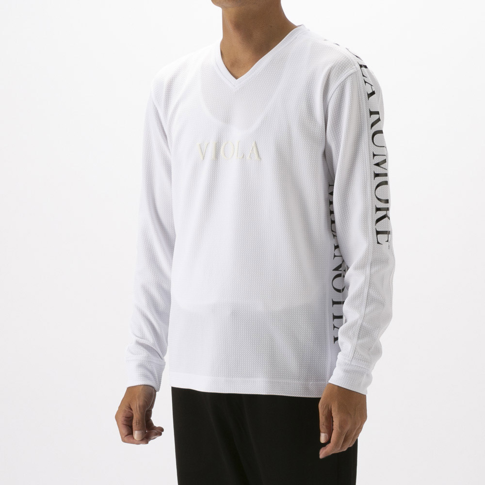 ヴィオラ VIOLA メンズトップス Vネック プリント 長袖Tシャツ Y62110【FITHOUSE ONLINE SHOP】